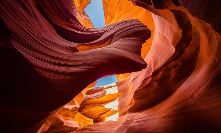 antelope canyon in canyon point in utah in usa